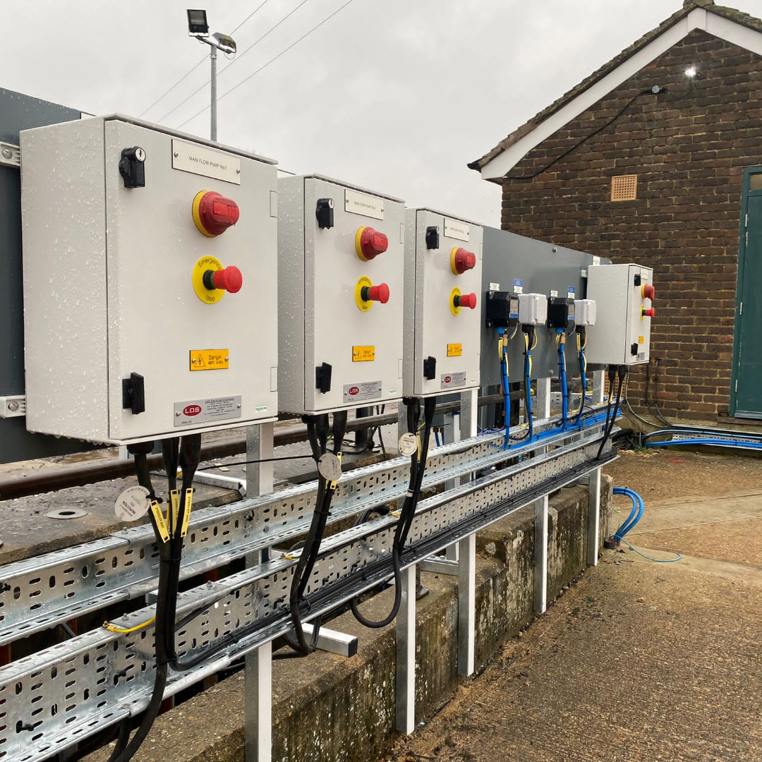 Exterior Electrical board at a water treatment plant